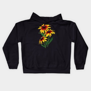 Daisies - Three Shasta Daisies Kids Hoodie